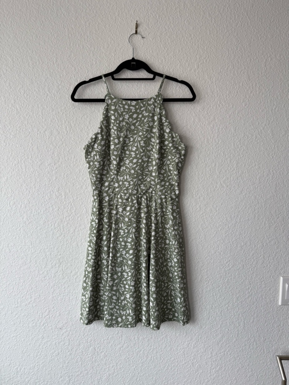 Floral Mini Dress in Sage Green